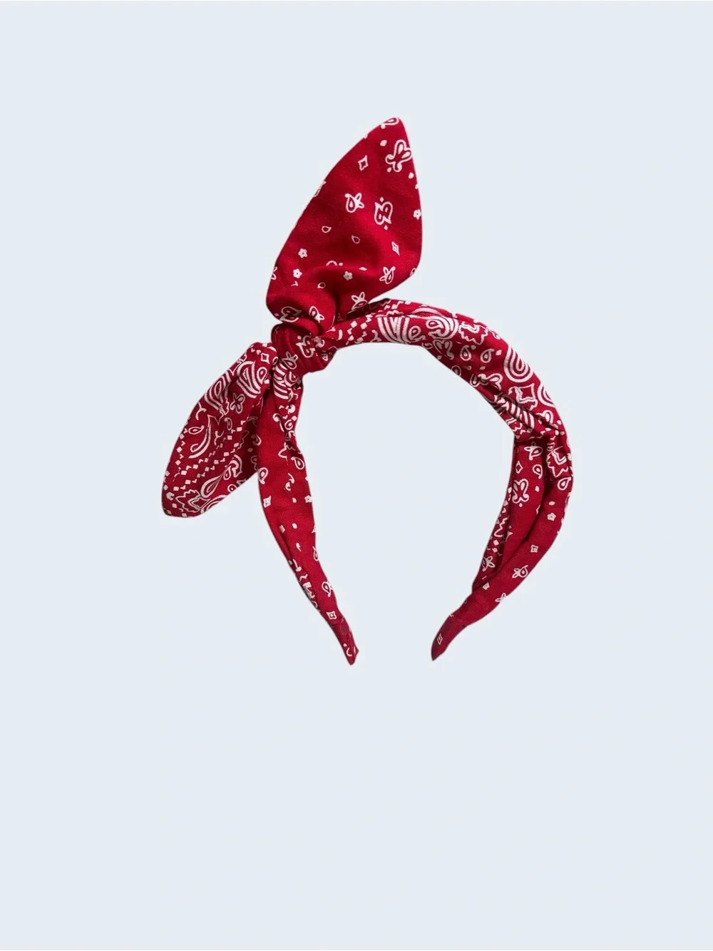 Red Bandana Knot Headband NWOT